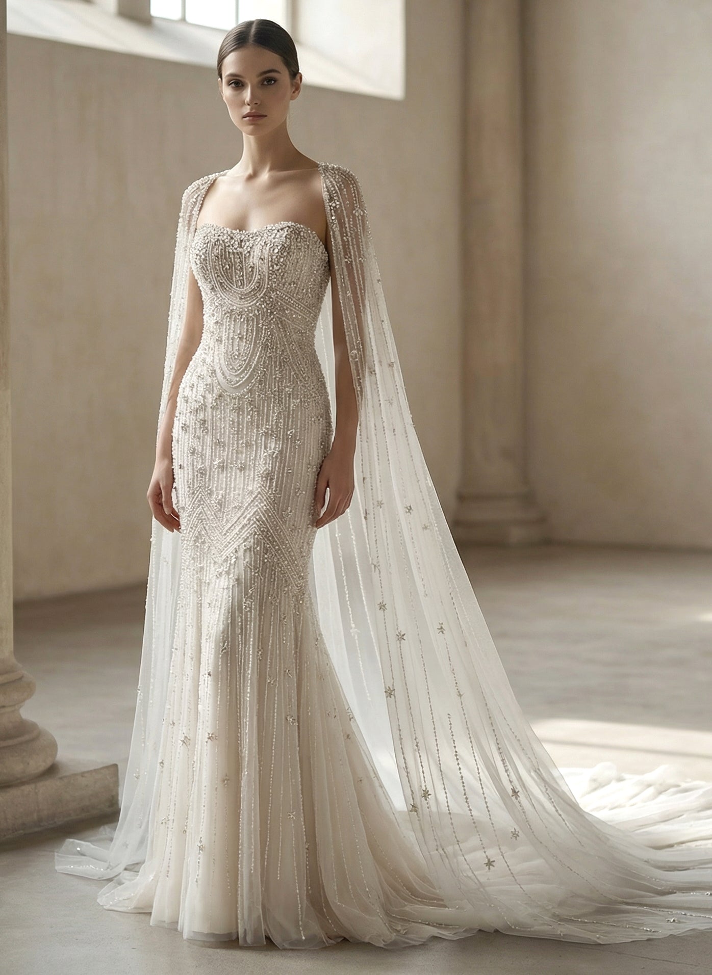 MPSY-B135 Add-on : Beaded Cape